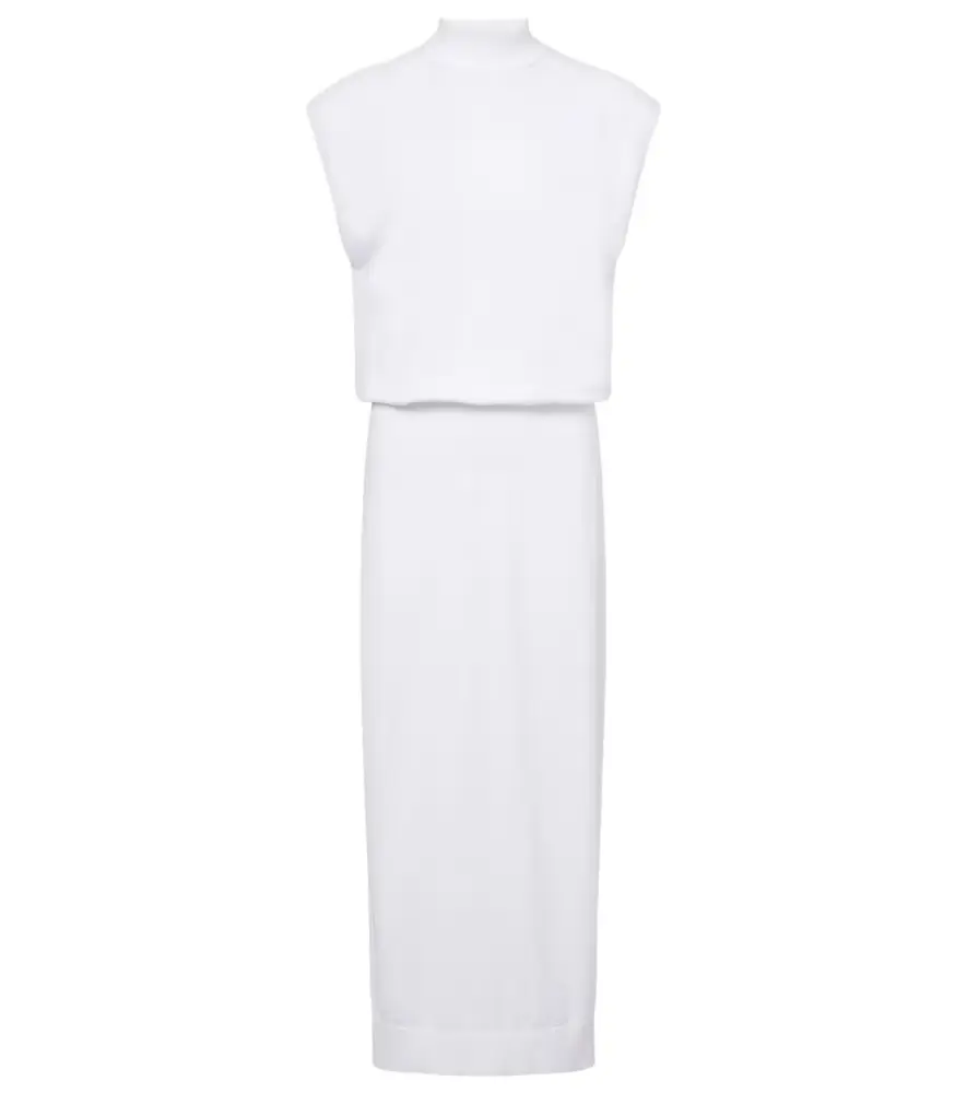 Alaia Alaïa Column cotton midi dress