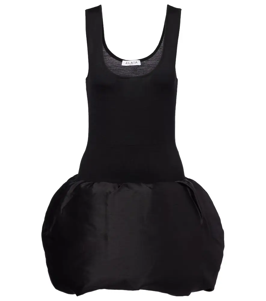 Alaia Alaïa Down-paneled wool-blend minidress