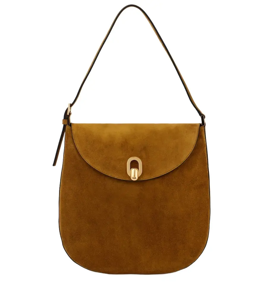 Savette Tondo Large suede shoulder bag