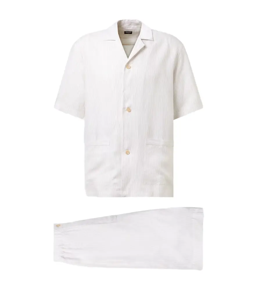 Zegna Striped linen pajamas
