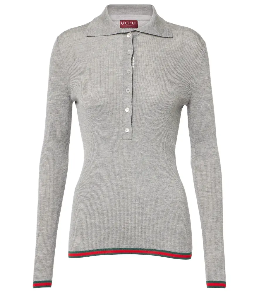 Gucci Cashmere and silk polo sweater