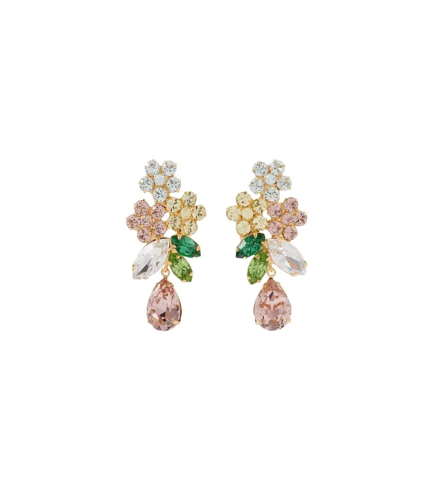Jennifer Behr Bouquet gold-plated drop earrings