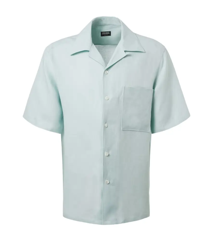 Zegna Linen bowling shirt