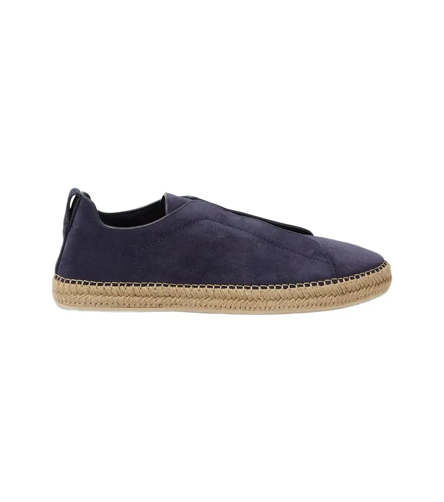 Zegna Triple Stitch suede espadrilles