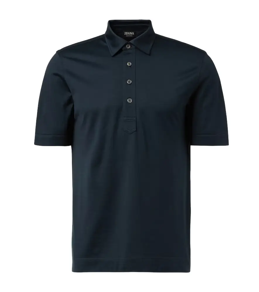 Zegna Silk and cotton polo shirt