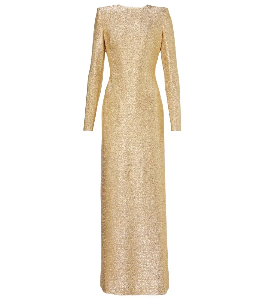 Oscar de la Renta Lamé gown