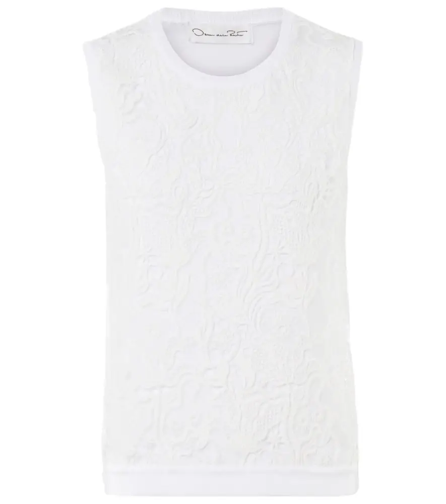 Oscar de la Renta Guipure lace top