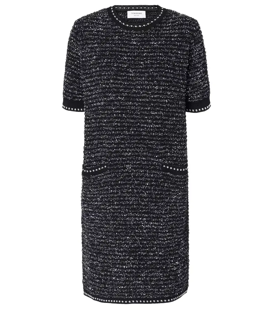 Thom Browne Cotton-blend tweed minidress