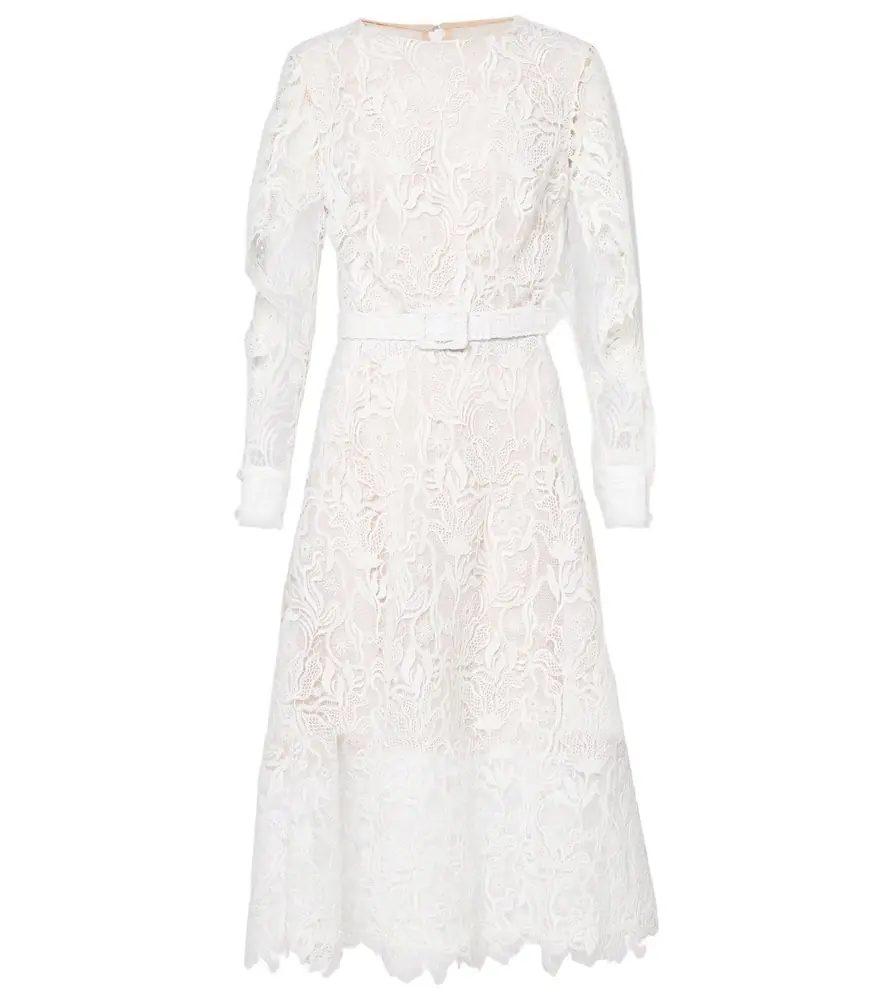 Oscar de la Renta Floral lace cocktail dress