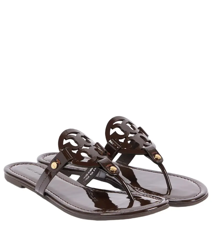 Tory Burch Miller patent leather thong sandals