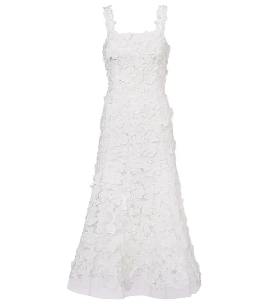 Carolina Herrera Guipure lace midi dress