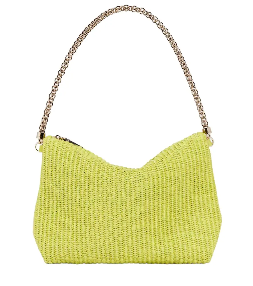 Jimmy Choo Callie raffia shoulder bag - Women's Bags
