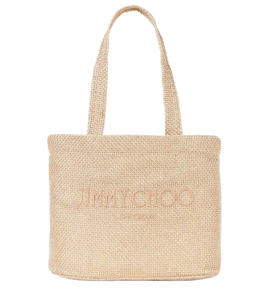 Jimmy Choo Beach Medium embroidered tote bag - Women's Bags