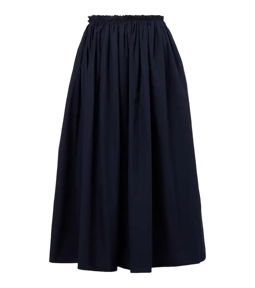 Gabriela Hearst Chiara cotton poplin midi skirt