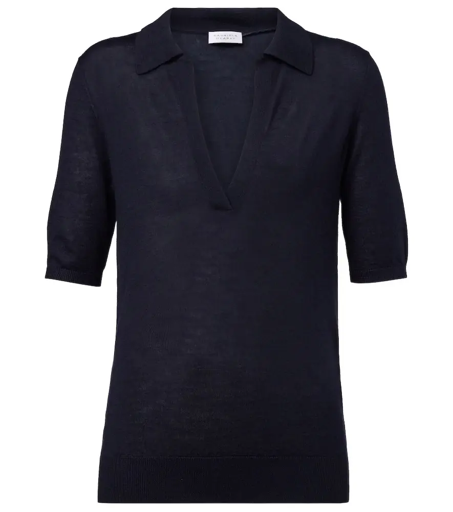 Gabriela Hearst Frank cashmere and silk polo shirt