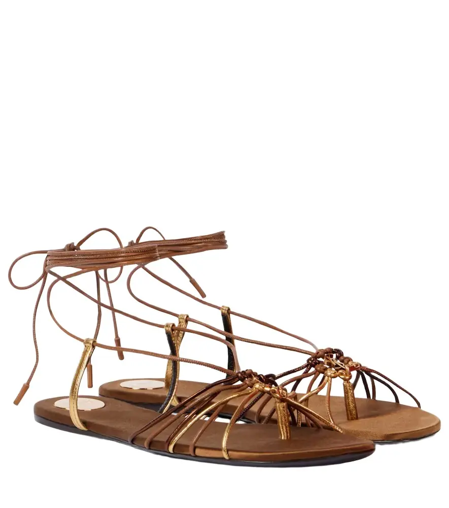 Saint Laurent Babylone Cassandre leather sandals