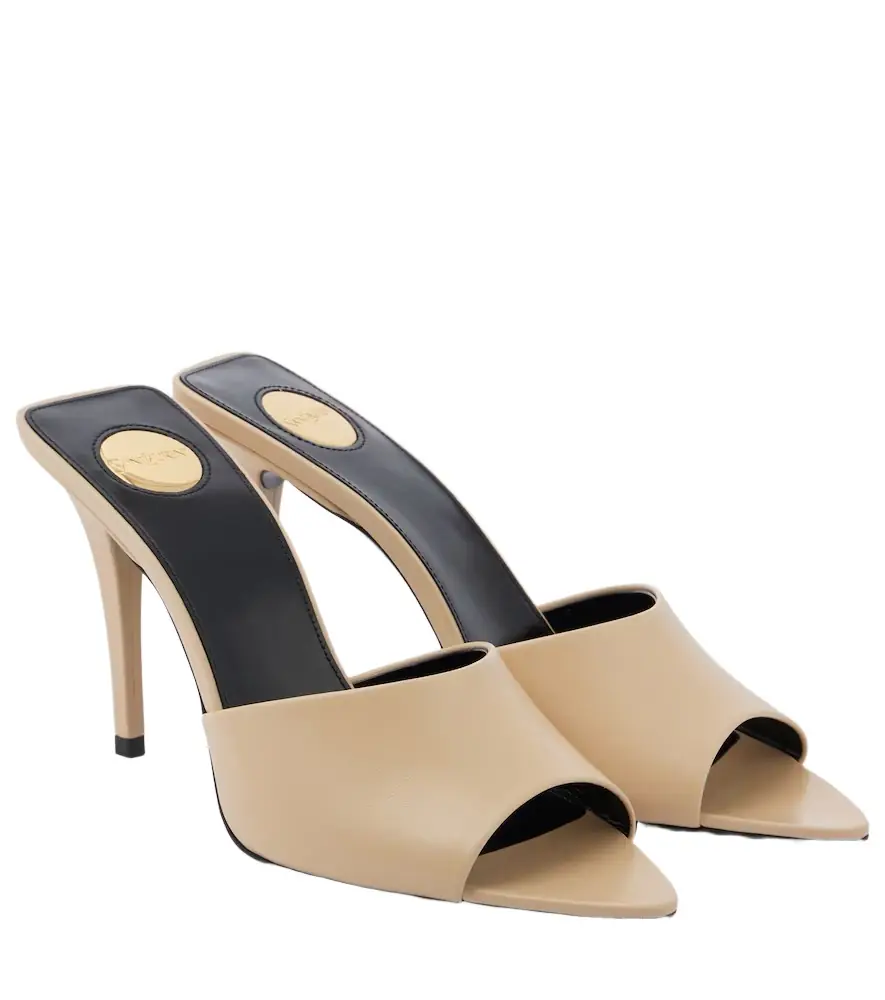 Saint Laurent Romy 90 leather mules