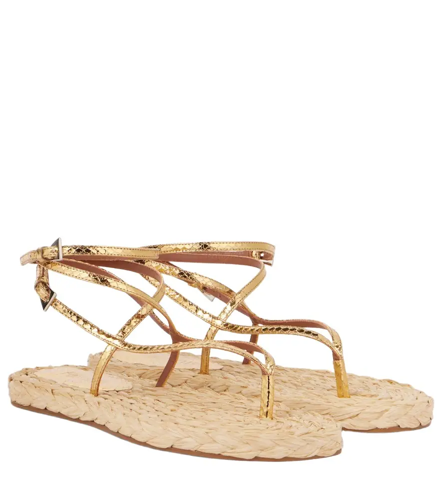 Paris Texas Hydra metallic leather thong sandals - Women's Shoes