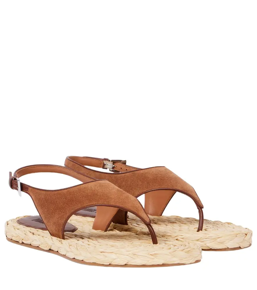 Paris Texas Amalfi suede thong sandals