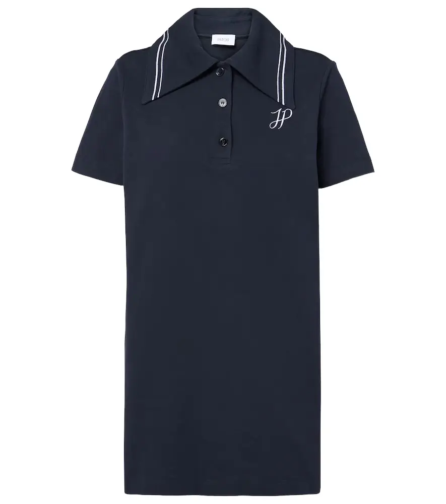 Patou Logo cotton piqué polo dress