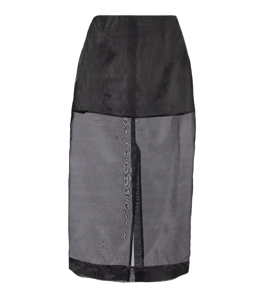 The Frankie Shop Peri silk-blend midi skirt