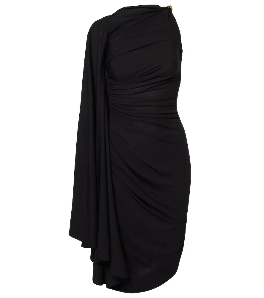 Bottega Veneta Embellished draped jersey midi dress