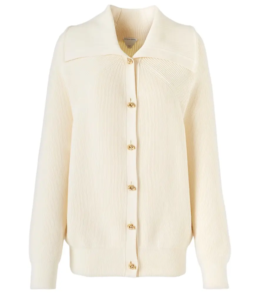 Bottega Veneta Knot ribbed-knit cotton cardigan