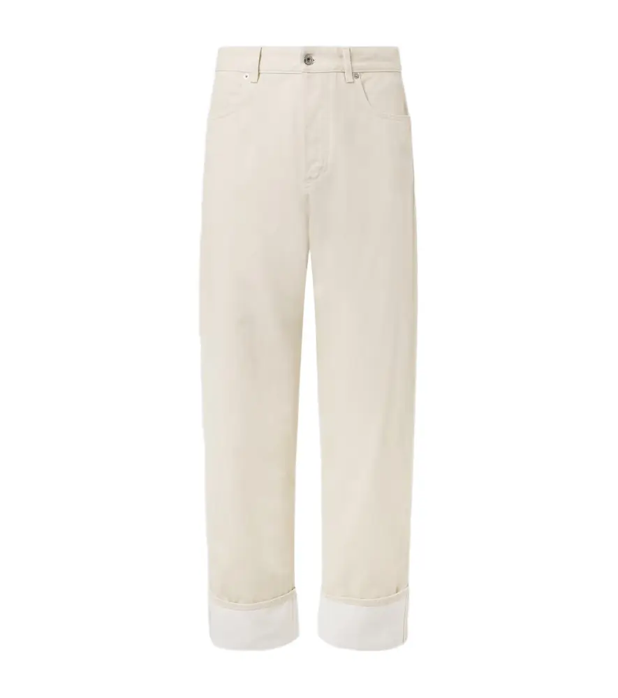 Bottega Veneta Patch-appliqué wide-leg jeans