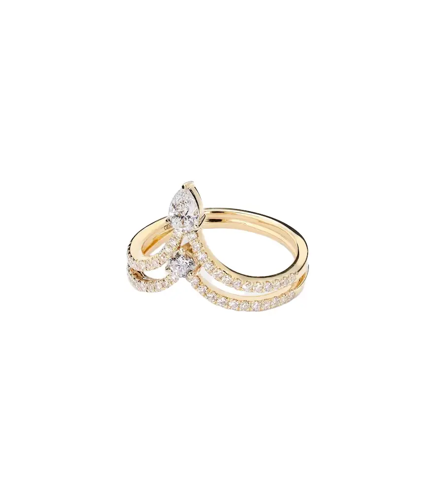 Shay Jewelry 18kt gold pinky ring with diamonds