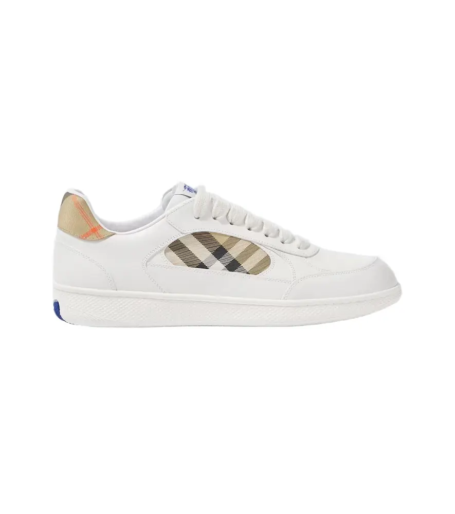 Burberry Terrace  Check EKD leather sneakers
