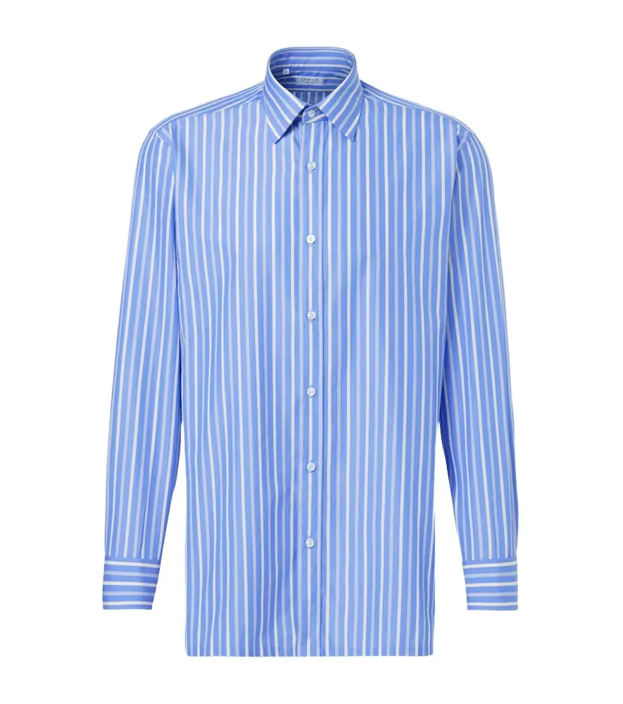 Charvet Striped cotton poplin shirt