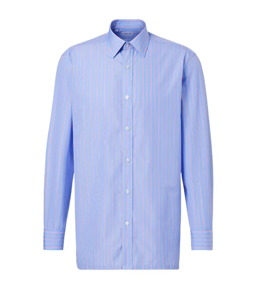 Charvet Striped cotton poplin shirt