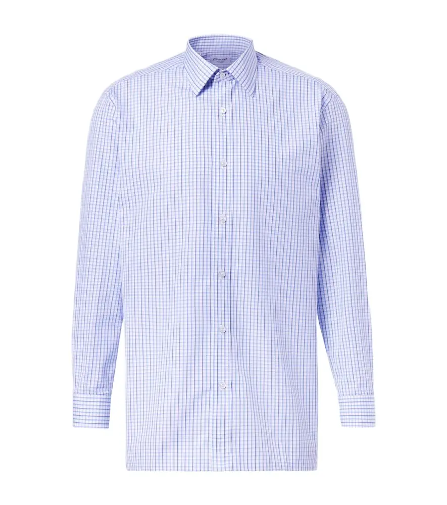 Charvet Checked cotton poplin shirt