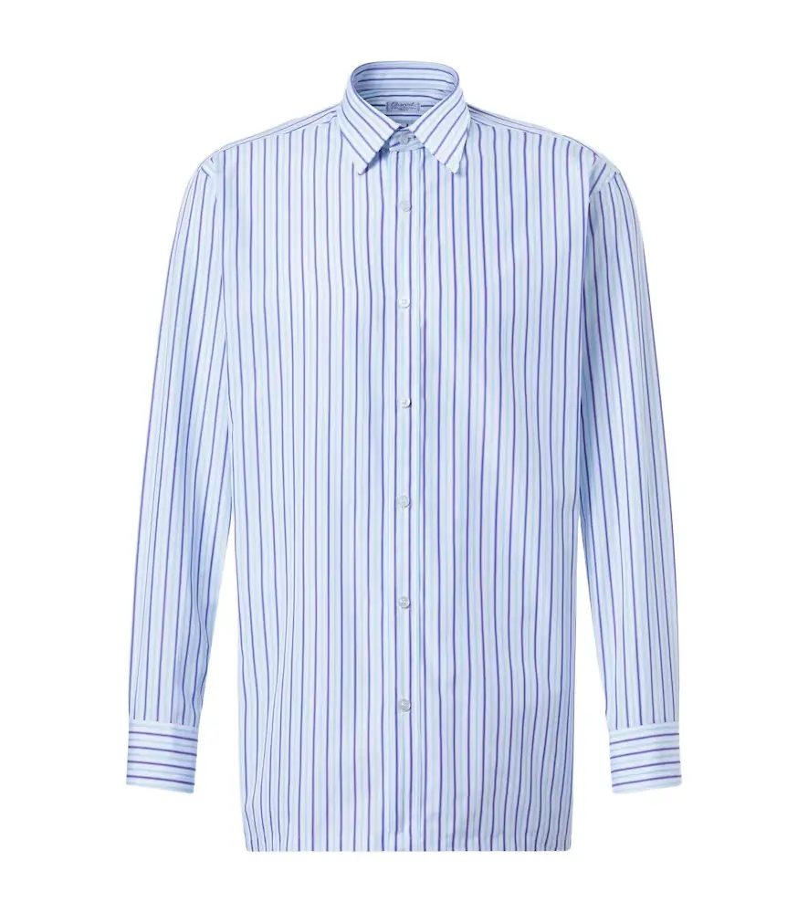 Charvet Striped cotton poplin shirt