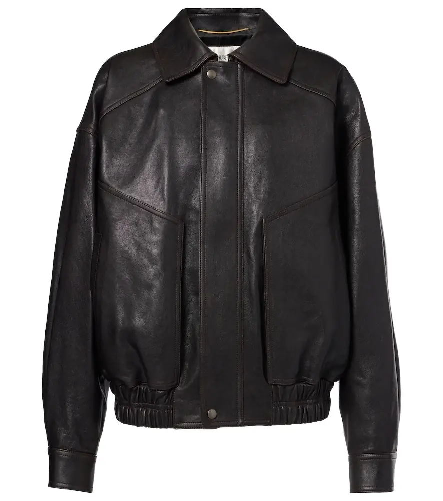 Saint Laurent Leather bomber jacket