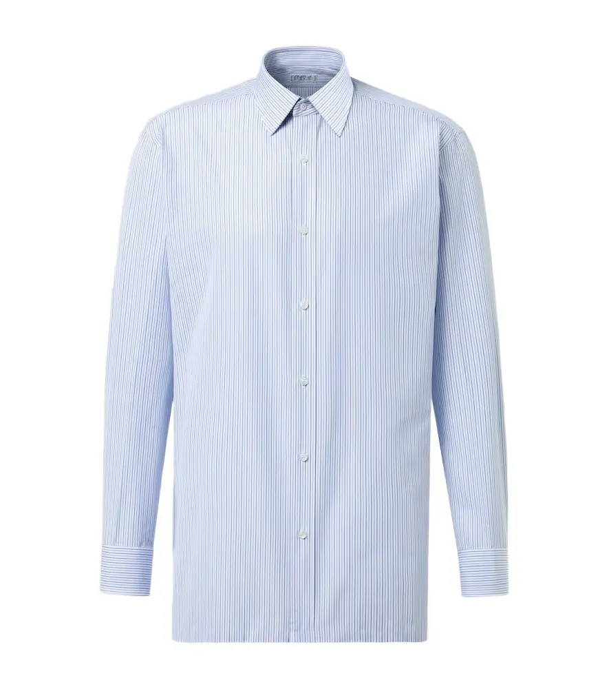 Charvet Striped cotton poplin shirt