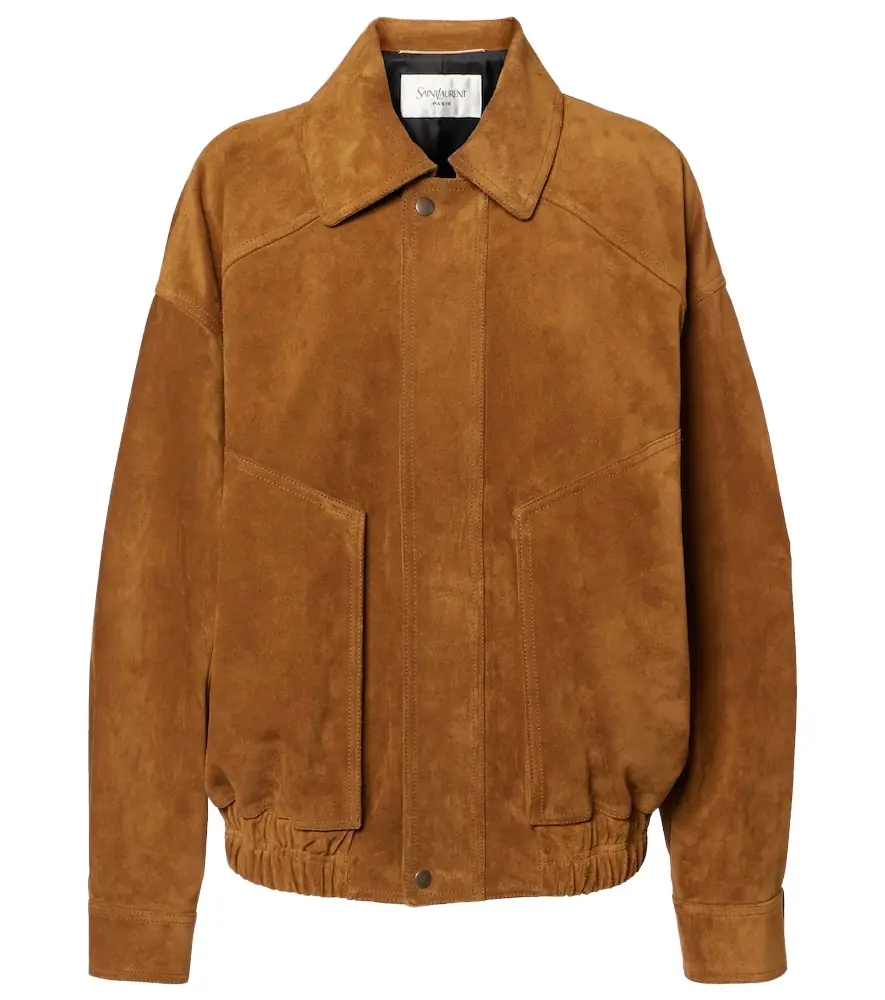 Saint Laurent Suede bomber jacket