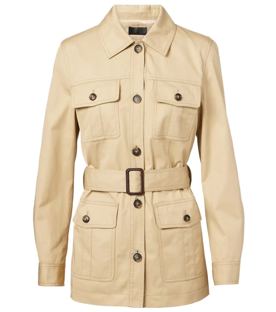 Nili Lotan Mila belted cotton jacket