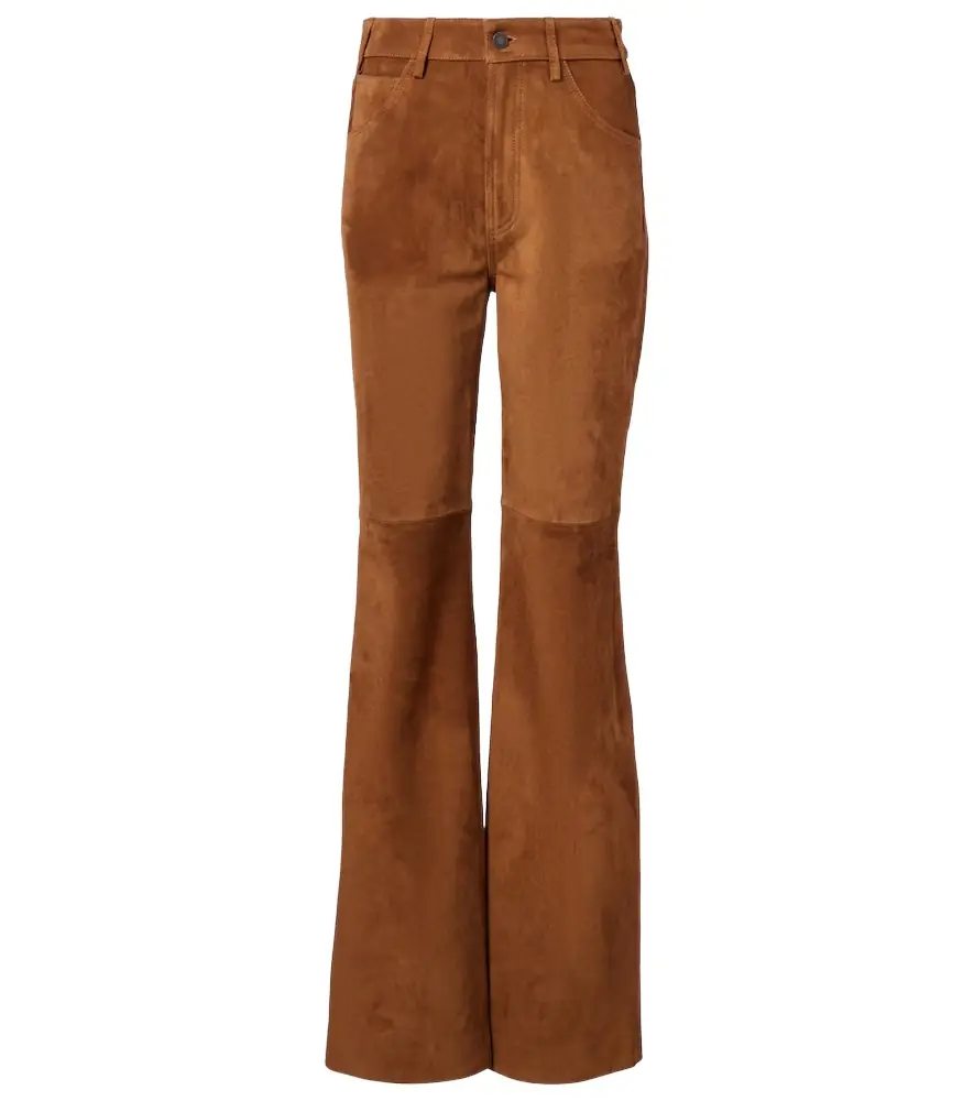 Nili Lotan Roe suede flared pants