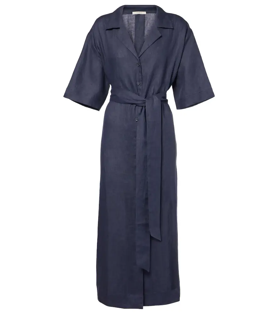 Asceno Larnaca linen midi dress