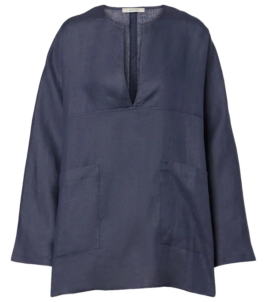 Asceno Oversized linen top