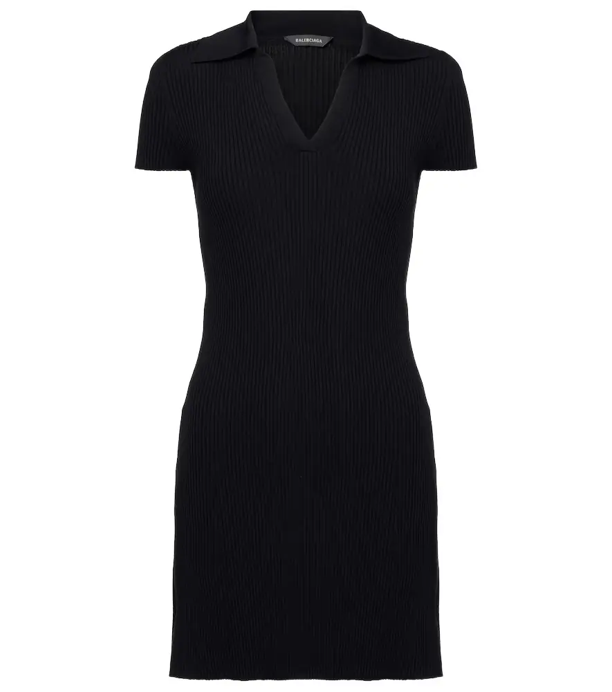Balenciaga Wool-blend polo dress