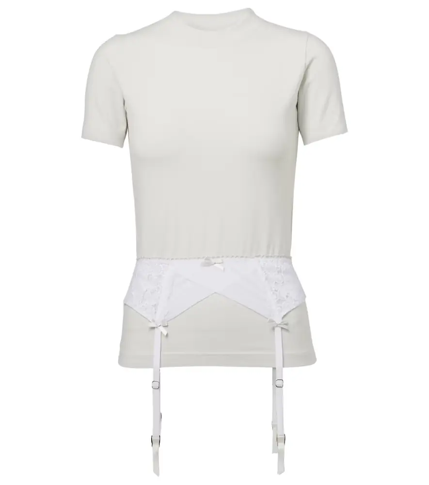 Balenciaga Lingerie cotton-blend jersey T-shirt
