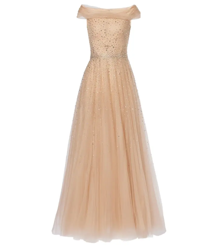 Jenny Packham Shayla embellished tulle gown - Women's Clothing