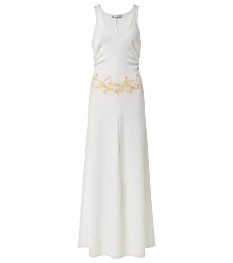 Christopher Esber Crystal Orbit lace-trimmed maxi dress