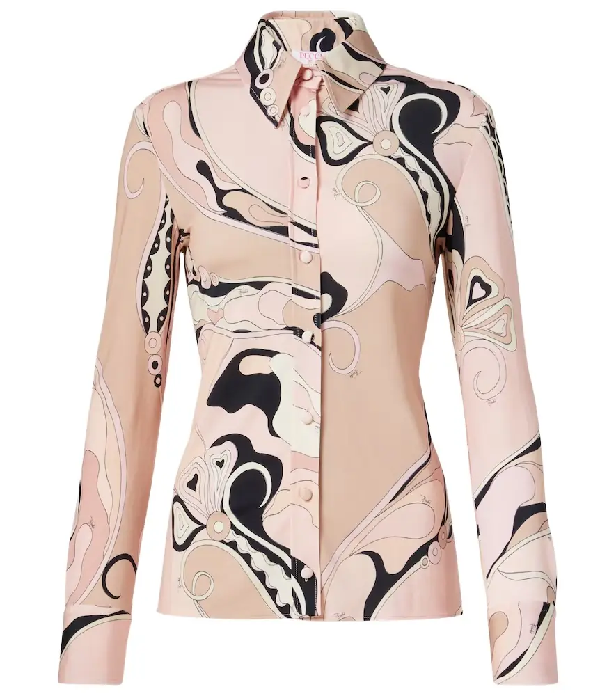 Pucci Orchidee satin jersey shirt