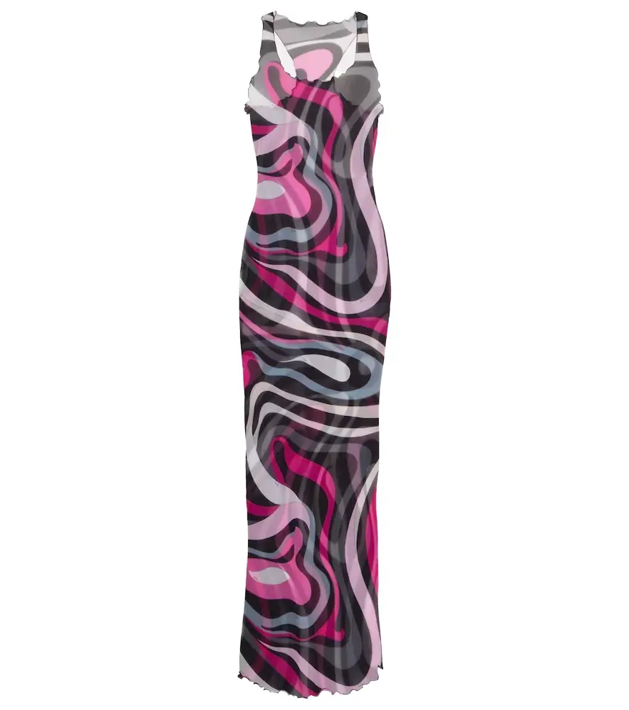 Pucci Marmo tulle maxi dress