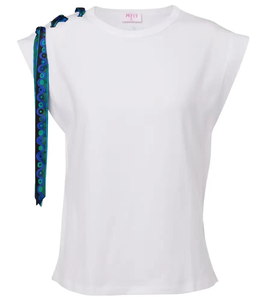 Pucci Iride-detail cotton T-shirt