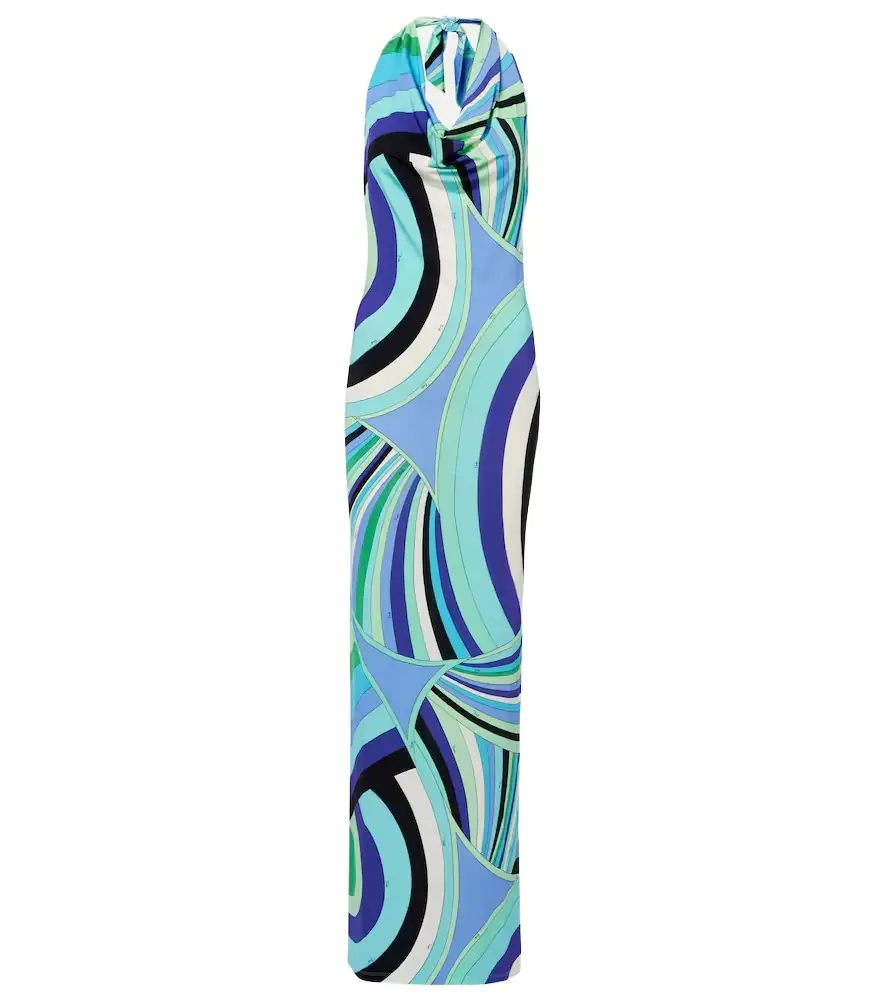 Pucci Iride open-back maxi dress