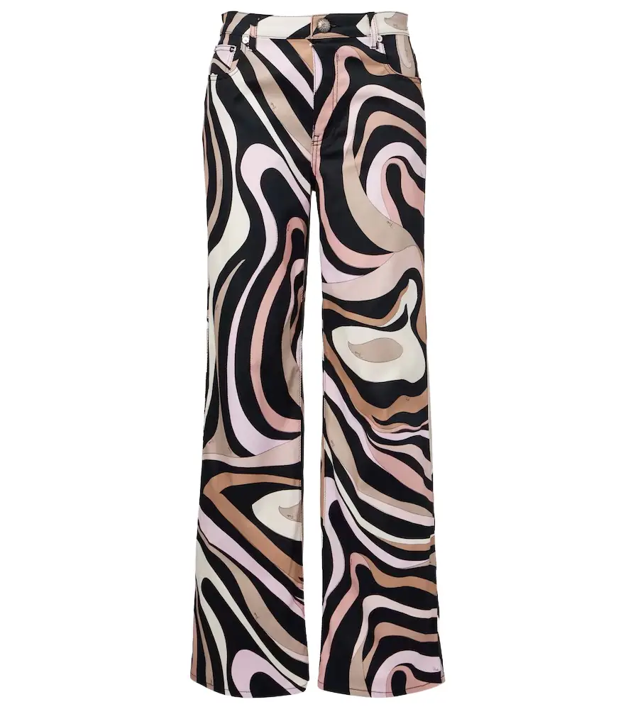 Pucci Marmo cotton-blend straight pants